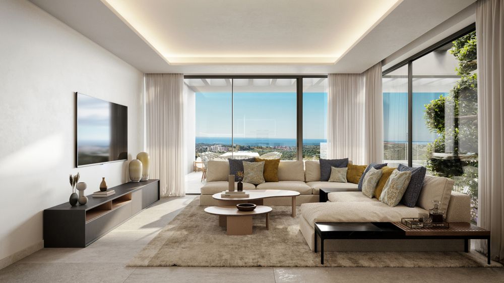 Apartamento moderno frente a la laguna en Estepona