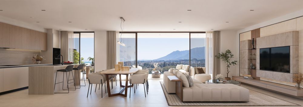 Modern apartment with sea views for sale on the New Golden Mile, Estepona