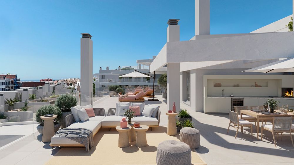 Lujoso y moderno apartamento de 3 dormitorios en venta en Estepona